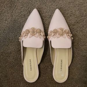 Sarah Flint Pink Leather Mules - Never Worn!